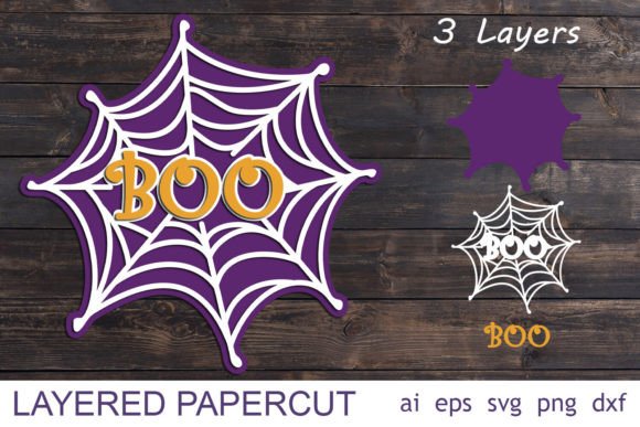3D Halloween Papercut SVG: Laser Cutting for Autumn