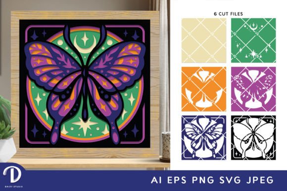 Celestial Butterfly 3D SVG for Shadow Boxes