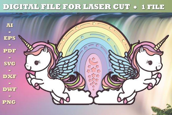 h13D Unicorn Rainbow Paper Cut SVG File Review for Embroidery Designers/h1