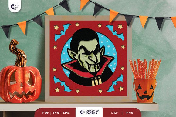 Halloween Vampire 3D Layered Paper Cut Review