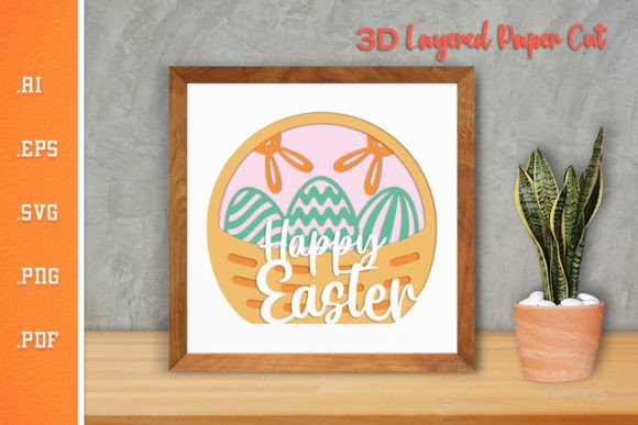 Happy Easter 3D Layered Paper Cut SVG 8 – Crafts Meets Graphics for Content Publishers