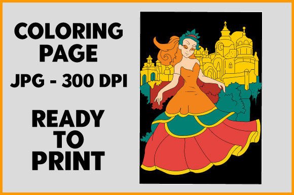 Princess 3D Layered SVG Cut File 1: A Playful Graphic Design Asset for Coloring Pages & Marketing Visuals