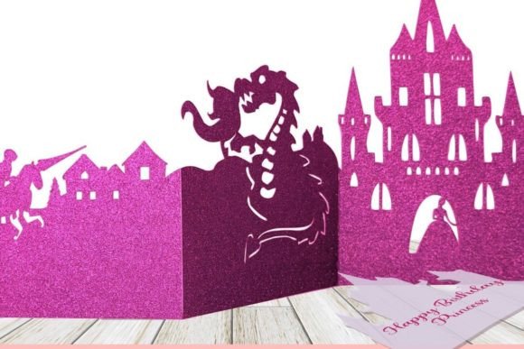 Princess Castle Card: 3D SVG Fantasy And Fairy Tales Asset