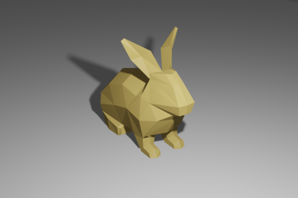 Sitting Rabbit PaperCraft Template: 3D SVG Shapes