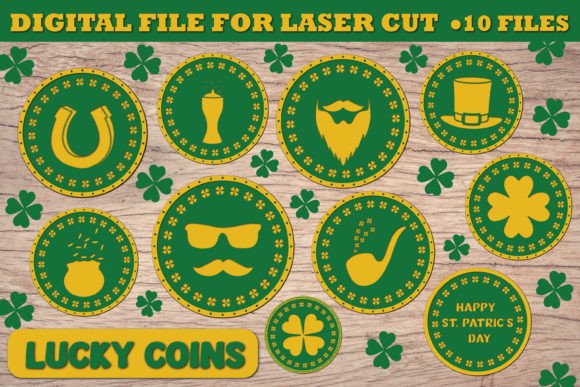 St. Patrick’s Day Coin 3D Paper Cut SVG for Crafts & Graphics