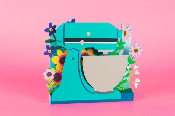 Stand Mixer with Wildflowers Box Card Review