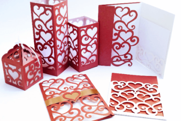 Stationery Wedding Set Hearts: 3D SVG Sets Review