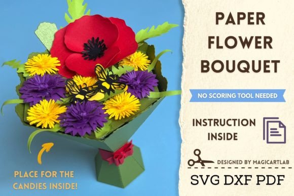 Summer Paper Flower Bouquet 3D SVG Review