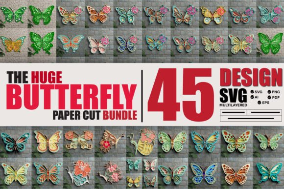 The Huge Butterfly Bundle: 3D SVG Shapes Review