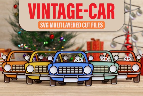 Vintage Car 3D SVG: Shapes for Client Projects