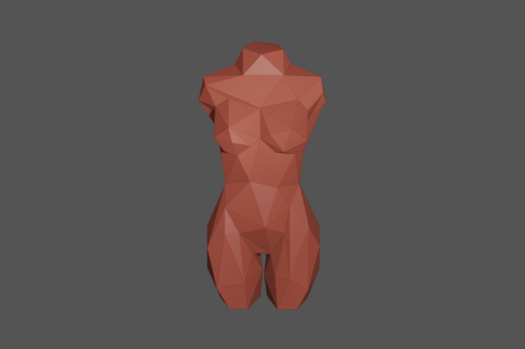Woman Torso PaperCraft Template: 3D SVG Shapes